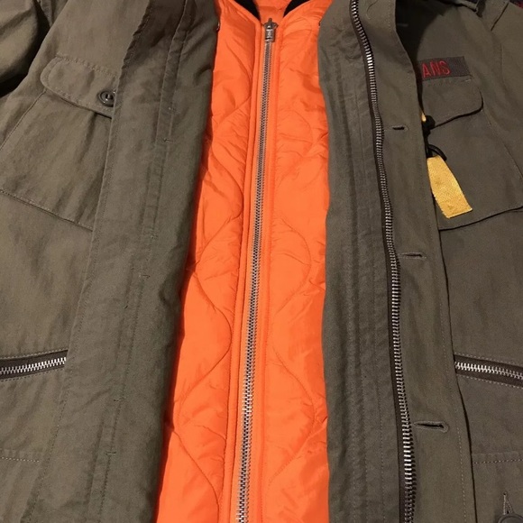 NWOT Vintage 90s Tommy Hilfiger Jeans Military Trench Jacket L Stadium Sportsman - Picture 6 of 12